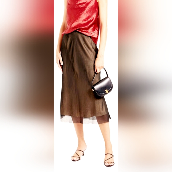 London Rose Women's Tulle Pull On Stretch Skirt Nude Lining Comfy Small - Picture 11 of 16